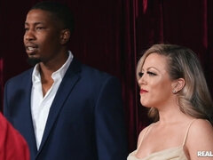 Gorgeous damsel in high heels gets boned on red carpet