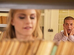 Playful babe Bonnie Dolce grunting with a hard cock inside