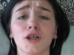 Cutie with braces blows dick after wet cunnilingus