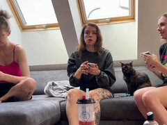 美女, 舞台裏, デカ尻, ブロンド, 茶髪の, 下着, 乳首, オッパイの