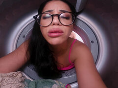 Culo, Negro, Corrida, Gafas, Marido, Coño, Cabello corto, Mojado