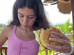 Amateur, Mamada, Semen en la boca, Fetiche, Comida, Coño, Tetas, Mojado