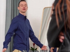 18 años, Mamada, Cornudo, Coño, Pelirrojo, Ruso, Afeitado, Adolescente