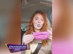 Bad, Britisch, Dildo, Fetisch, Absätze, Öffentlich, Rotschopf, Spanner