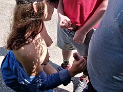 Betrug, Flashen, Handjob, Hardcore, Masturbation, Im freien, Polisch, Titten