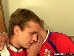 Schwanz, Oma, Gruppe, Reif, Realität, Strümpfe, Flotter dreier
