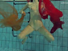 Blonde, Érotique, De plein air, Piscine, Russe, Adolescente, Serré, Sous marin