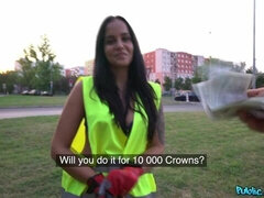 Cul, Brunette brune, Homme nu et filles habillées, En levrette, Robe, De plein air, Pov, Chatte
