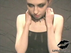 Emocore, Gothique, Chatte, Rousse roux, Chaussures, Maigrichonne, Suçant, Adolescente