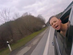 Leie, Blasen, Braut, Auto, Hundestellung, Pov, Hintern versohlen, Hochzeit