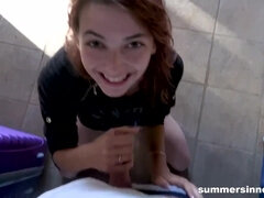 Enthousiasteling, Grote lul, Blond, Diep in de keel, Lul, Groep, Gezichtspunt, Geschoren