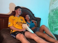 Suck off, amateur homemade, watching tv