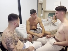 Hardcore DP Foursome with Hot Argentinian Stepsister Clari Quinn and Friends Raul & Jimmy - Amateur Swinging Fun