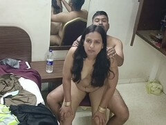 18 ans, Tante, Sucer une bite, Couple, Hôtel, Indienne, Embrassement, Chevaucher