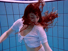 polish sweetie Marketa naked in the pool