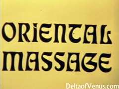 Asiatique, Poilue, Massage, Rétro ancien