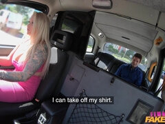 Blonde Beauty's Naughty Cock Deal Fuels Taxi Wild Heat