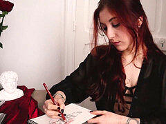 Collège université, Européenne, Français, Fait maison, Instruction, Rousse roux, Softcore, Adolescente