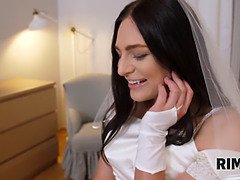 Rim4k. woman cant wait wedding night so why has sex in the morning