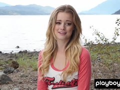 Blondine, Süss, Natürlichen titten, Im freien, Zierlich, Dürr, Solo, Titten