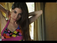 Geweldig, Bruinharig, Jurk, Ondergoed, Naakt, Slipje, Alleen, Tiener