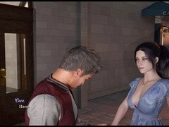 Scorching gameplay with a hot brunette and a big booty in an adult visual novel