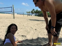 Anal, Plage, Bikini, Sucer une bite, Interracial, Fille latino, Léchez, Réalité