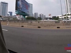 Asian Thai mama on the public bus - homemade