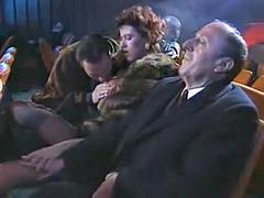 Mamada, Morena, Cine, Europeo, Grupo, Público, Tetas, Clasico