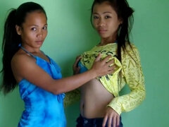 Asiatisch, Braunhaarige, Frau, Filipina, Fingern, Dürr, Jungendliche (18+), Eng