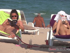 Playa, Tetas grandes, Tetona, Madres para coger, Tetas naturales, Coño, Tetas, Voyeur