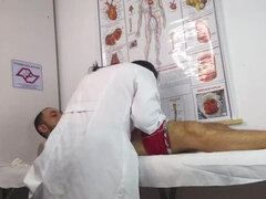 Nurse Jennyferpimenta Handles Her First Patient's Big Cock Erection - Amateur Latina Brunette Deep Throat Blowjob