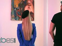 お尻, デカ尻, ブロンド, 淫乱熟女, 母, オマンコ, フェラする, タトゥー