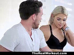 Sperma shot, Sportzaal, Spandexonderbroek