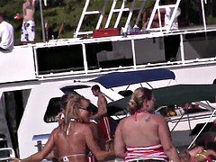 crazy girls drinking and partying in public