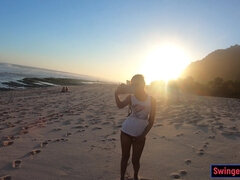 Thai GF beach visit and sex at home