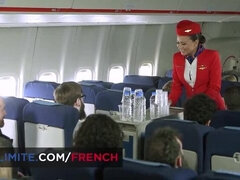 Beauté, Blonde, Sucer une bite, Mignonne, Européenne, Hôtesse de l'air, Jarretelles, Uniforme