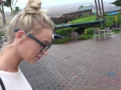 Leie, Arsch, Blondine, Freundin, Brille, Pov, Geschwollene nippel, Muschi
