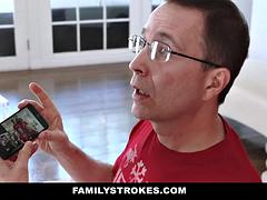 FamilyStrokes - Step-Sis fucked me during family Christmas pictures by Family Strokes: Porn