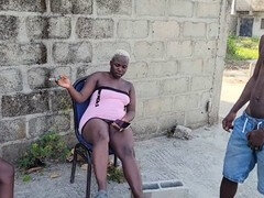 Me and my voluptuous neighbor getting it on outside