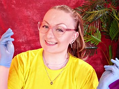 Asmr Video with Medical Nitrile Gloves arya Grander