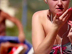 topless Beach teenagers hidden cam HD