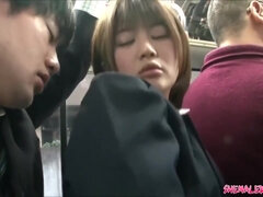 Asiatique, Gros cul, Brunette brune, Bus, Hd, Japonaise, Public, Allumeuse