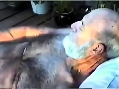 Young Man Sucks Off a Hairy Grandpa