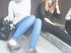 Bisexuell, Bulgarisch, Absätze, Im freien, Abendanzug