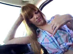 18, 素人, アナル, 車, イく瞬間, 彼女, 自家製