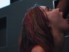 Noire, Sucer une bite, Petit ami, Gorge profonde, Hard, Interracial, Nénés, Sous marin