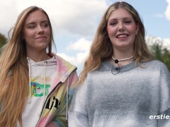 Alluring Amateur Lesbian Babes Have Raunchy Love Making