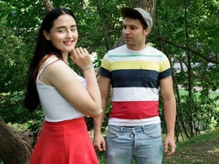 デカ尻, フェラチオ, 茶髪の, 指いじり, 手コキする, ペニス, ストッキング, ティーン