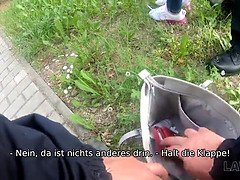 Geschnappt, Hundestellung, Europäisch, Hd, Büro, Polizei, Rau, Titten